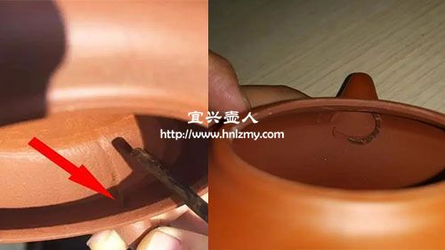 手工制作紫砂壺內(nèi)壁痕跡示意圖