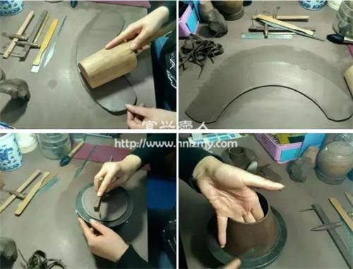 打泥條、圍身筒
