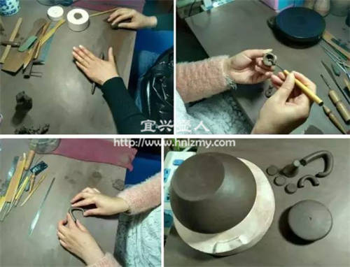 制作壺把、壺嘴等